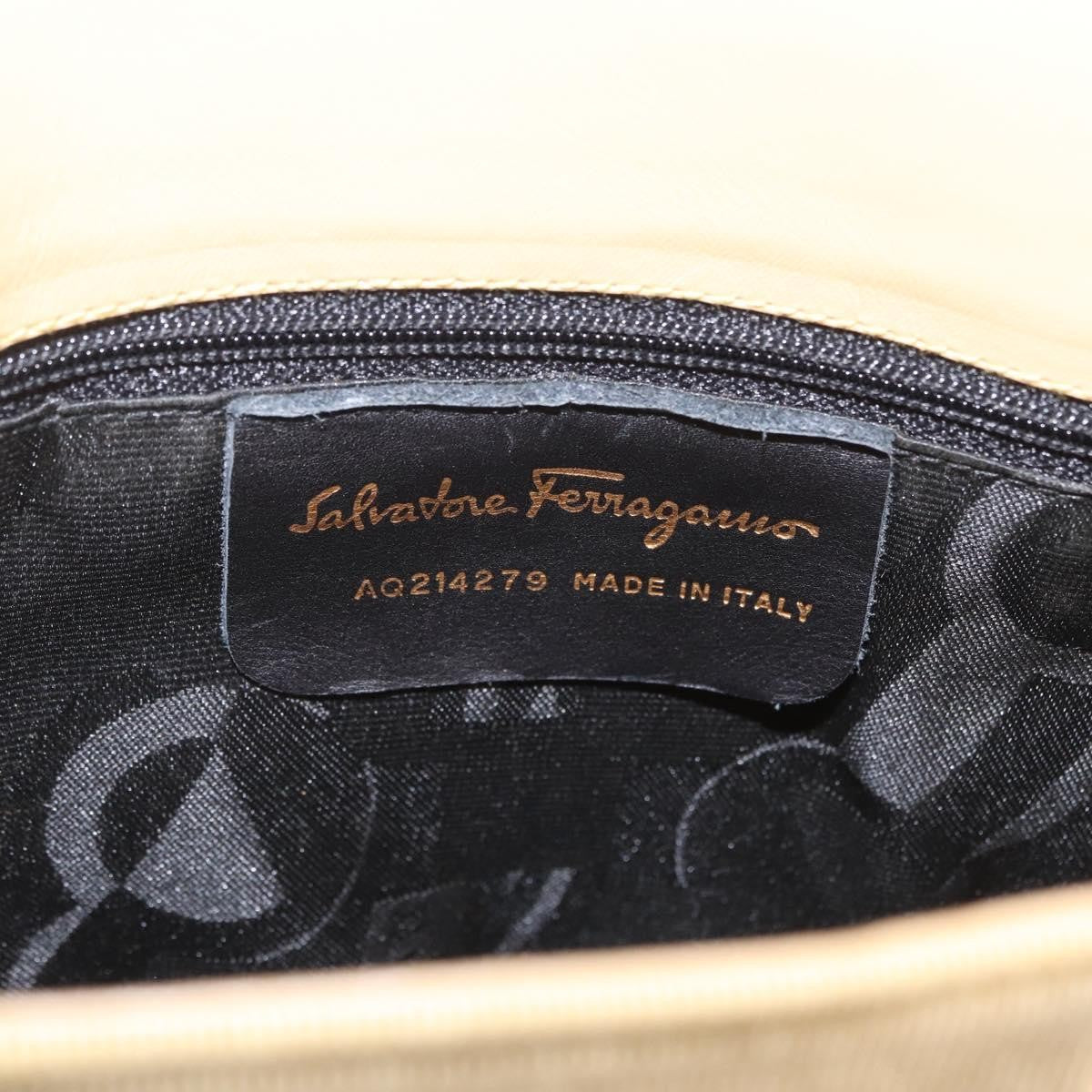 Salvatore Ferragamo Gancini Tote Canvas, Beige, Canvas, Tote Bag