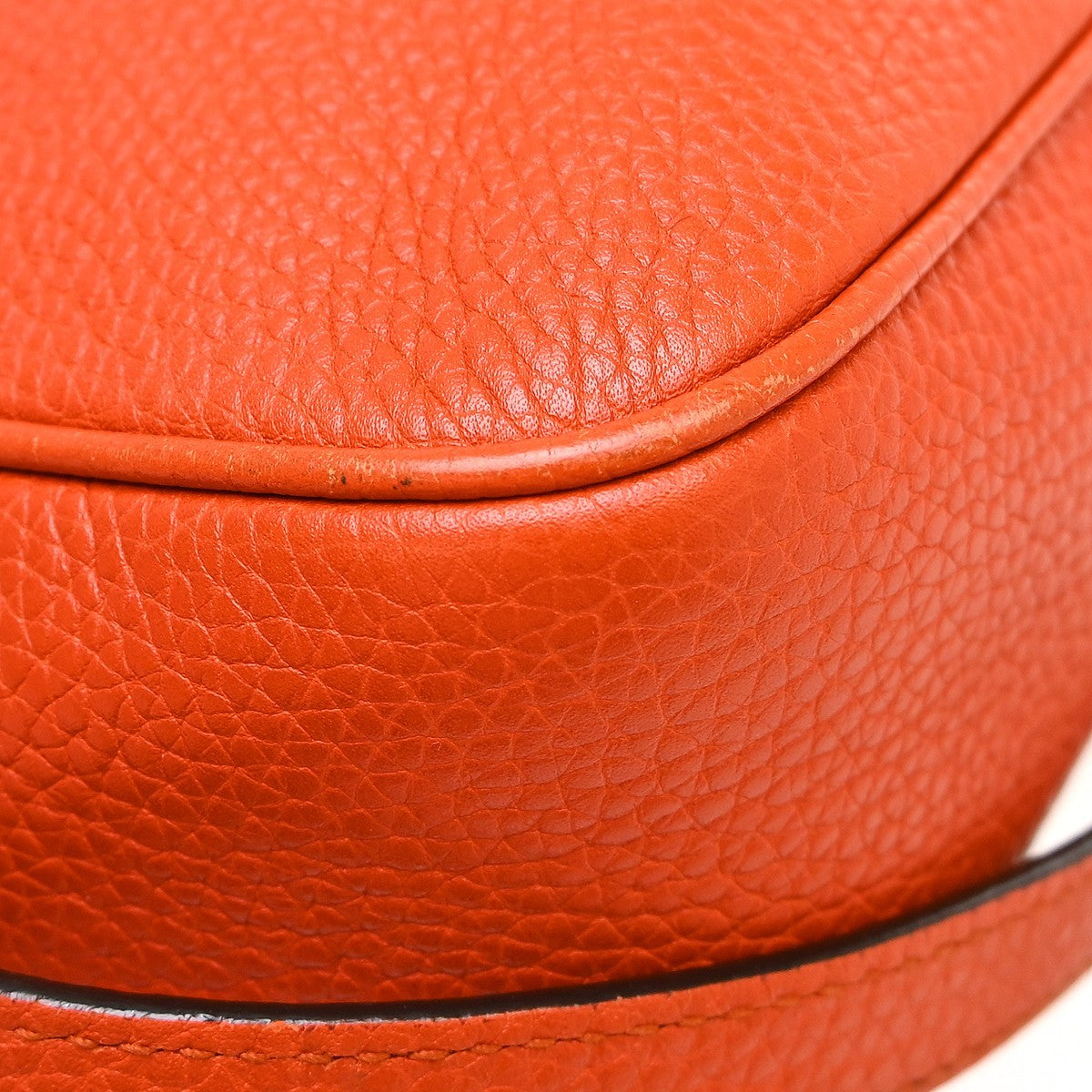 Gucci Soho Disco Leather, Orange, Leather, Shoulder Bag
