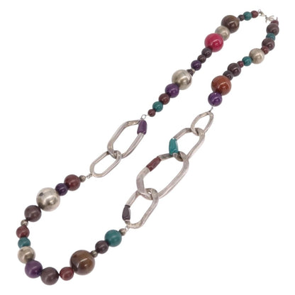 Chanel CC Station Long Metal with Faux Pearls and Beads, Multicolour, Metal, Necklace