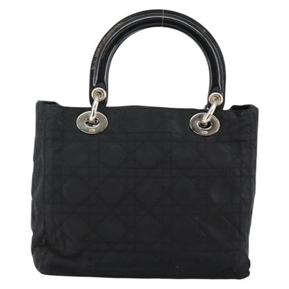 Christian Dior Vintage Lady Dior Bag Cannage Quilt Nylon, BLACK, NYLON, Handbag