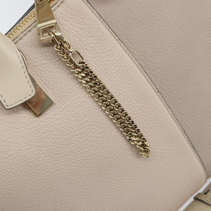 Chloe Bicolor Baylee Satchel Leather, Gray, Leather, Handbag