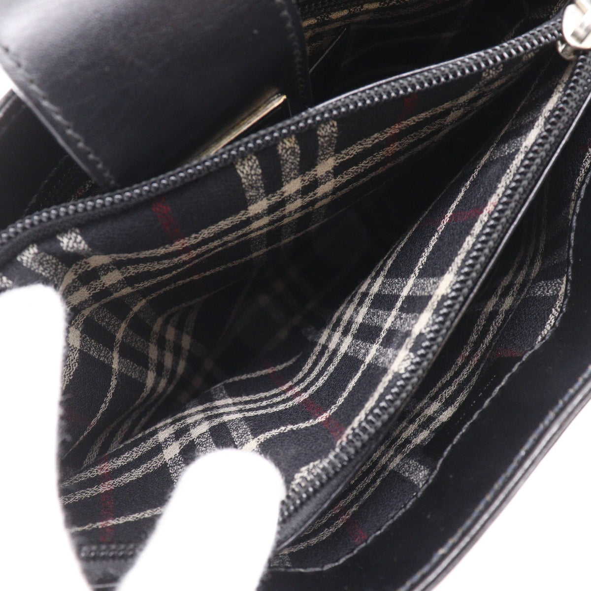 Burberry Shoulder Leather, Black, Leather, Shoulder Bag