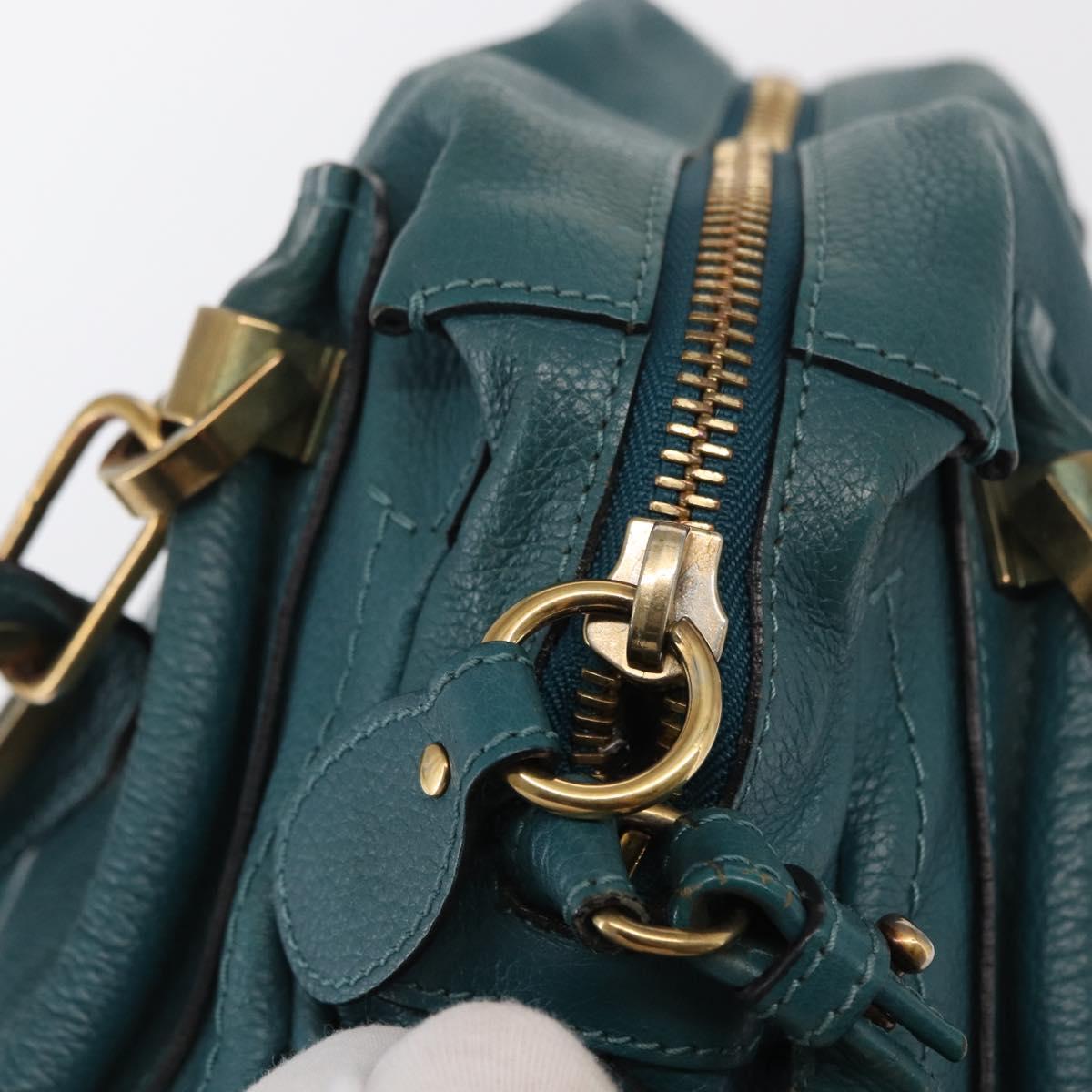 Chloe Paraty Top Handle Bag Leather, GREEN, LEATHER, Shoulder bag