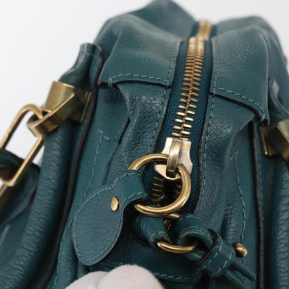 Chloe Paraty Top Handle Bag Leather, GREEN, LEATHER, Shoulder bag