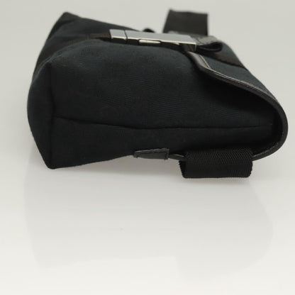Gucci Buckle Belt GG Canvas, Black, Canvas, Handbag