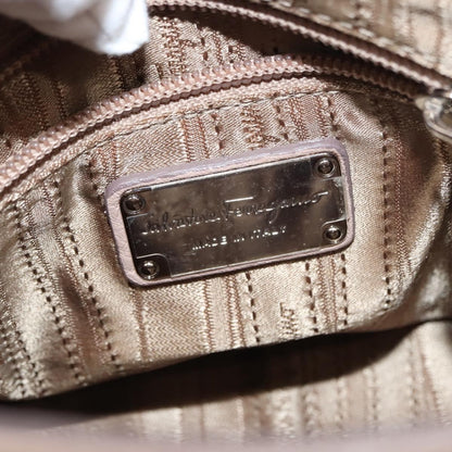 Salvatore Ferragamo Sofia Satchel Grainy Leather, Beige, Leather, Handbag