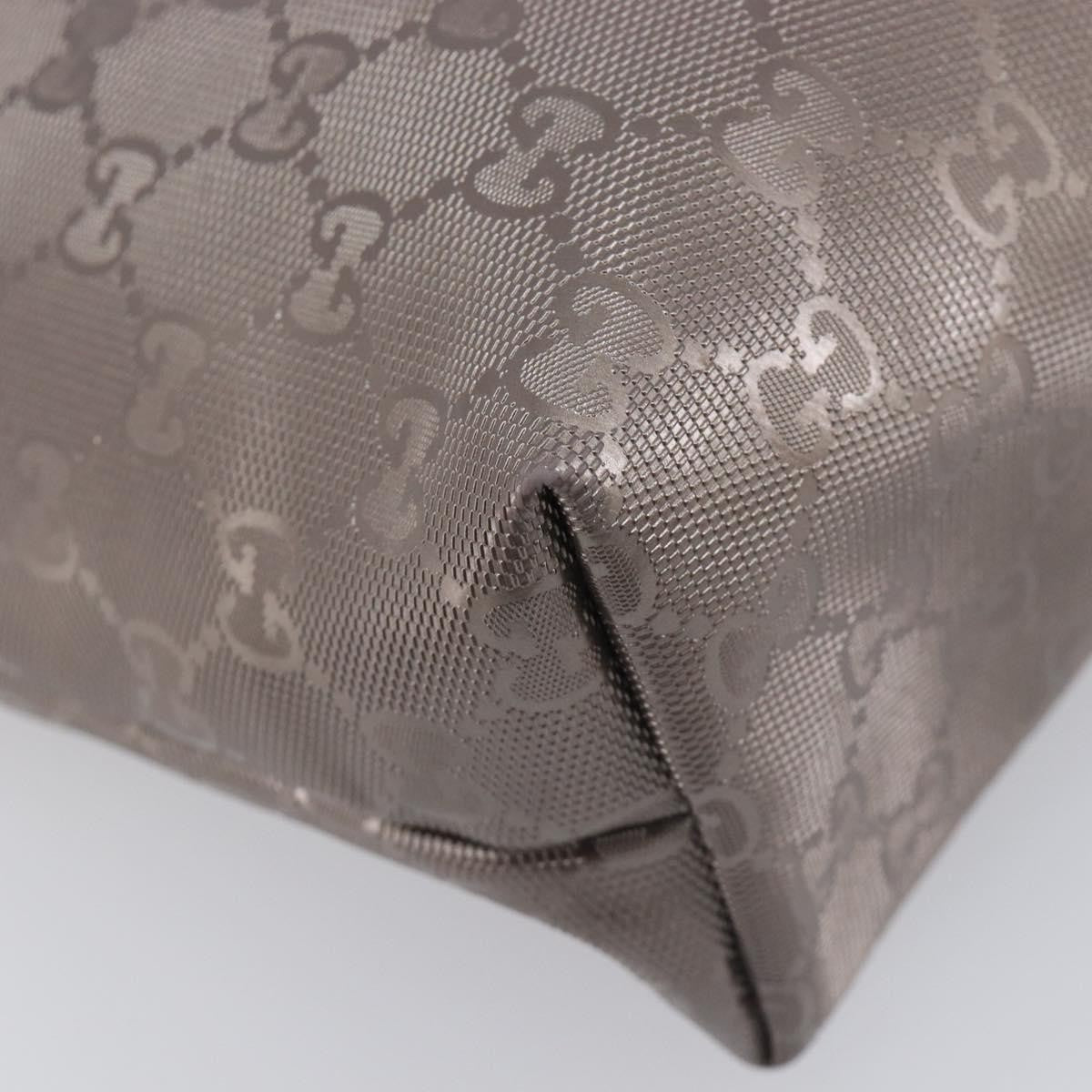 Gucci Tote GG Imprime, Silver, Canvas, Tote Bag