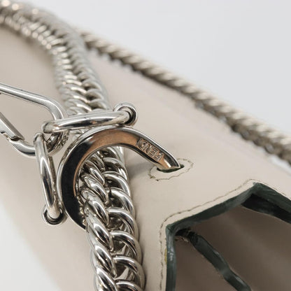 Fendi Kan I Leather, Gray, Leather, Shoulder Bag