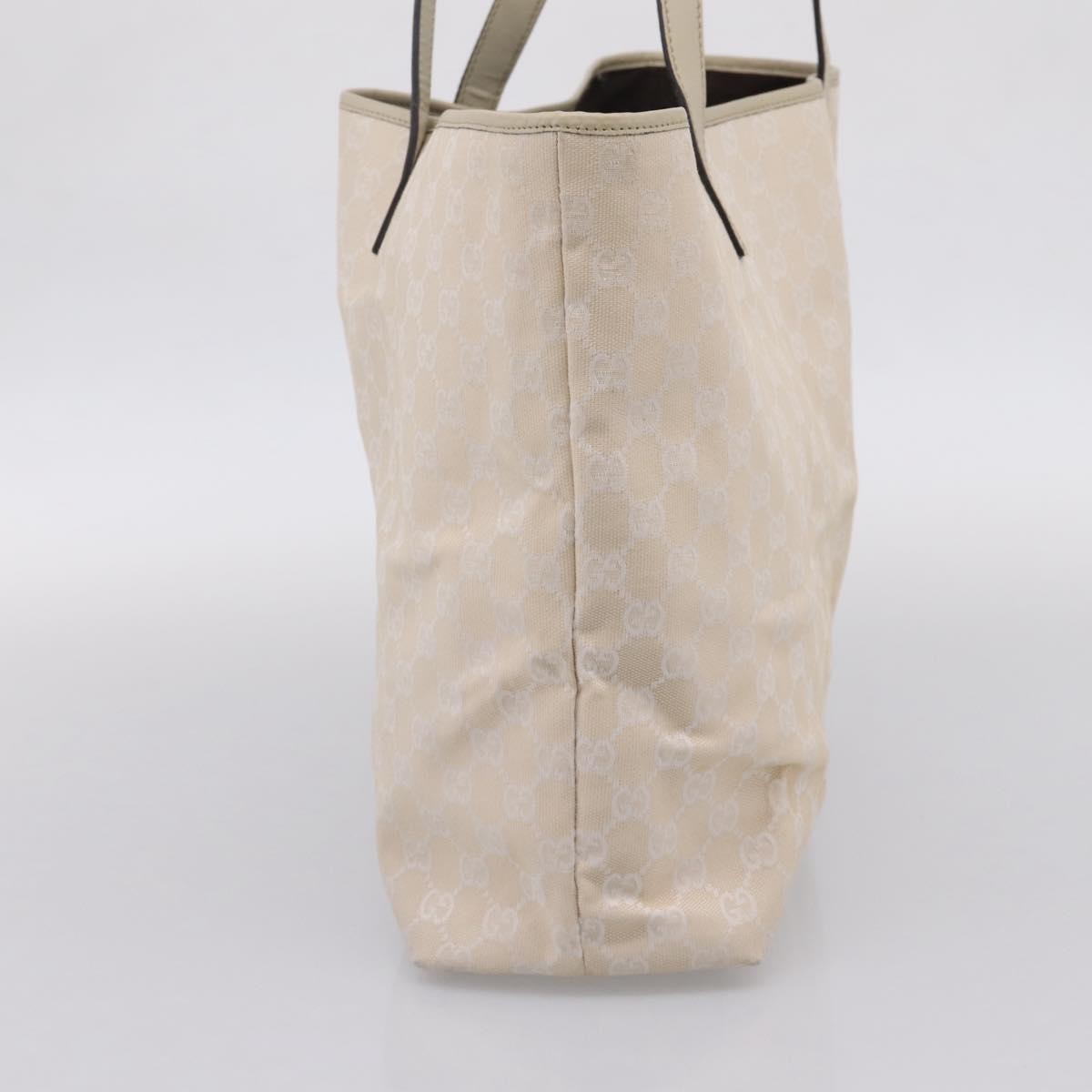 Gucci Open Tote GG Canvas and Leather, Beige, Canvas, Handbag