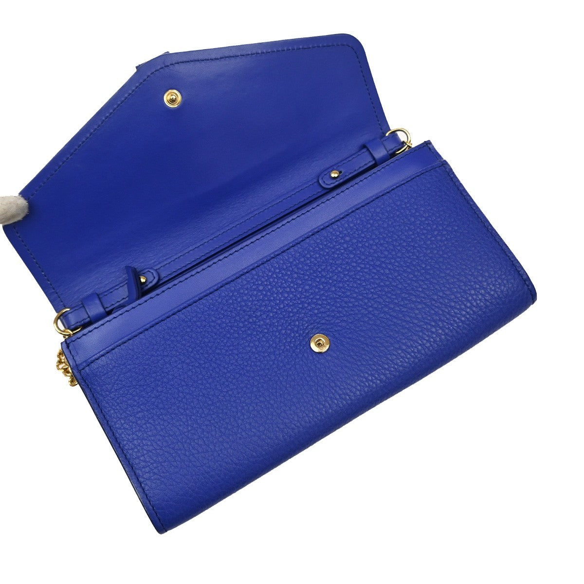Chloe Aby Chain Leather, Blue, Leather, Shoulder Bag