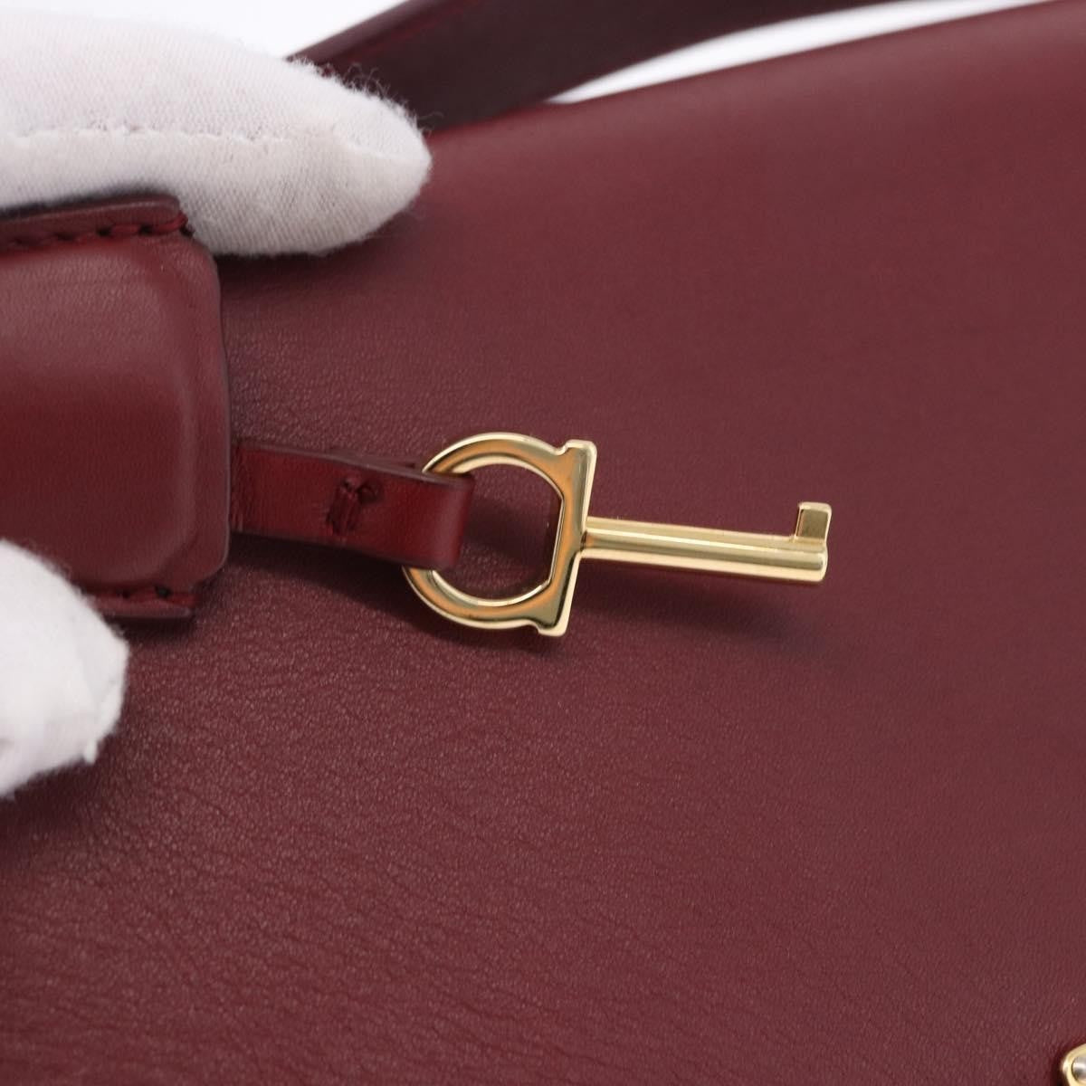 Salvatore Ferragamo Aileen Leather, Burgundy, Leather, Shoulder Bag