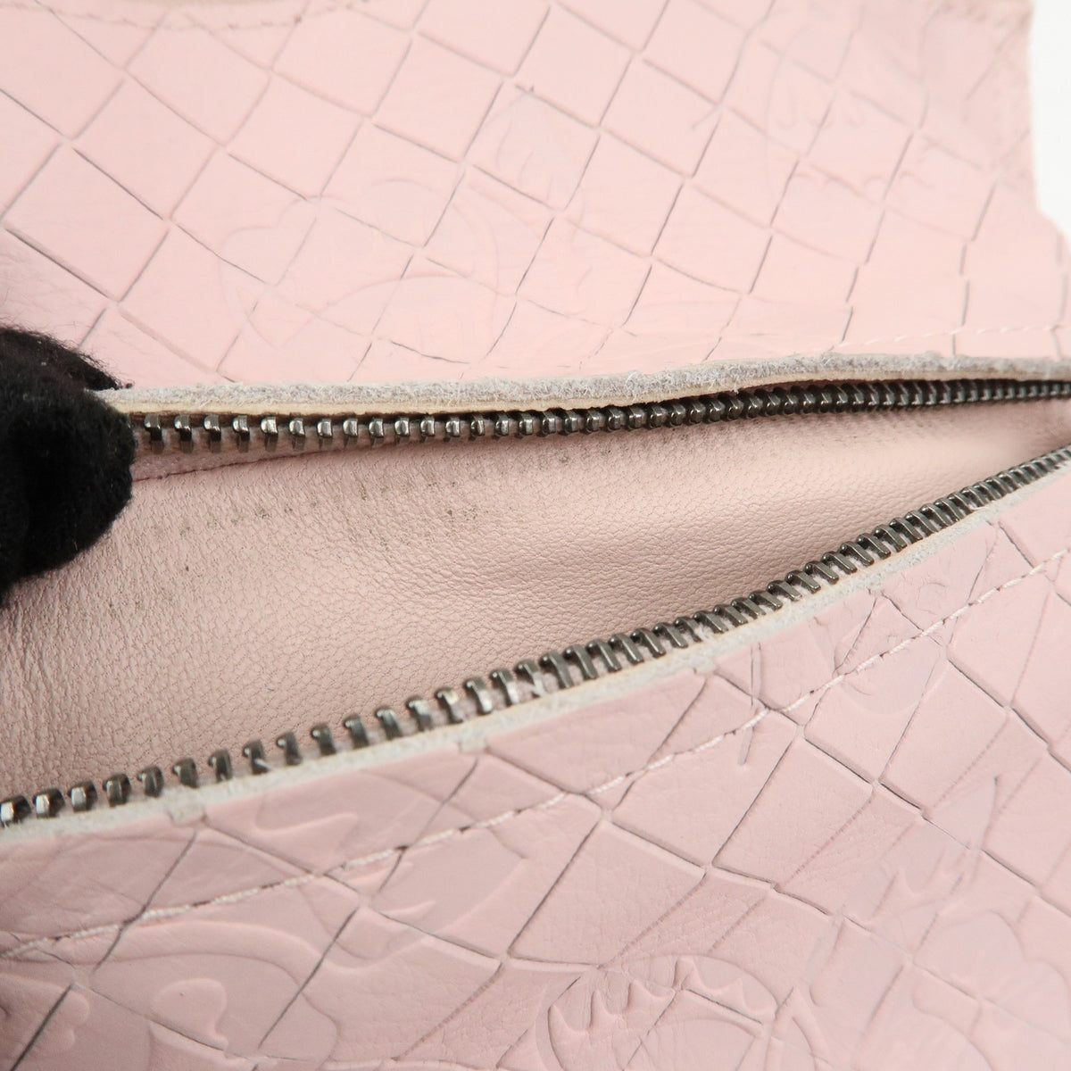 Bottega Veneta Expandable Chain Embossed Intrecciato Nappa, Pink, Leather, Crossbody Bag