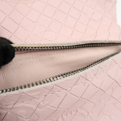 Bottega Veneta Expandable Chain Embossed Intrecciato Nappa, Pink, Leather, Crossbody Bag