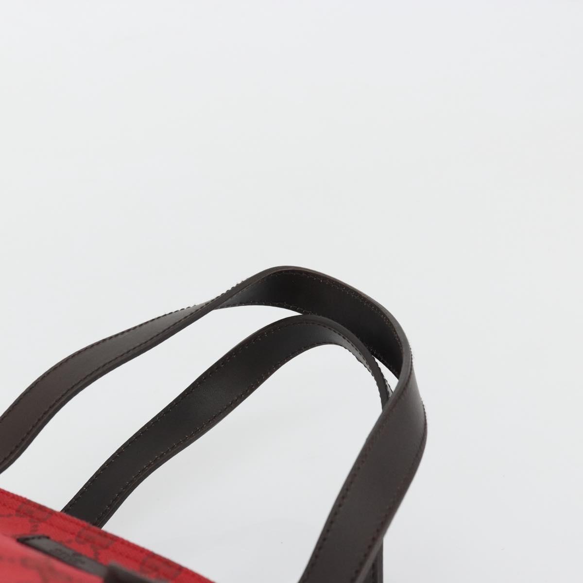 Gucci Original Zip GG Canvas with Leather, Red, Canvas, Tote Bag