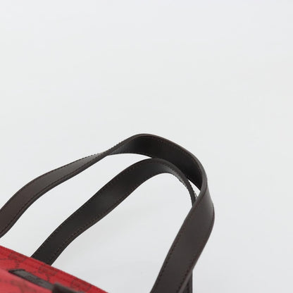 Gucci Original Zip GG Canvas with Leather, Red, Canvas, Tote Bag