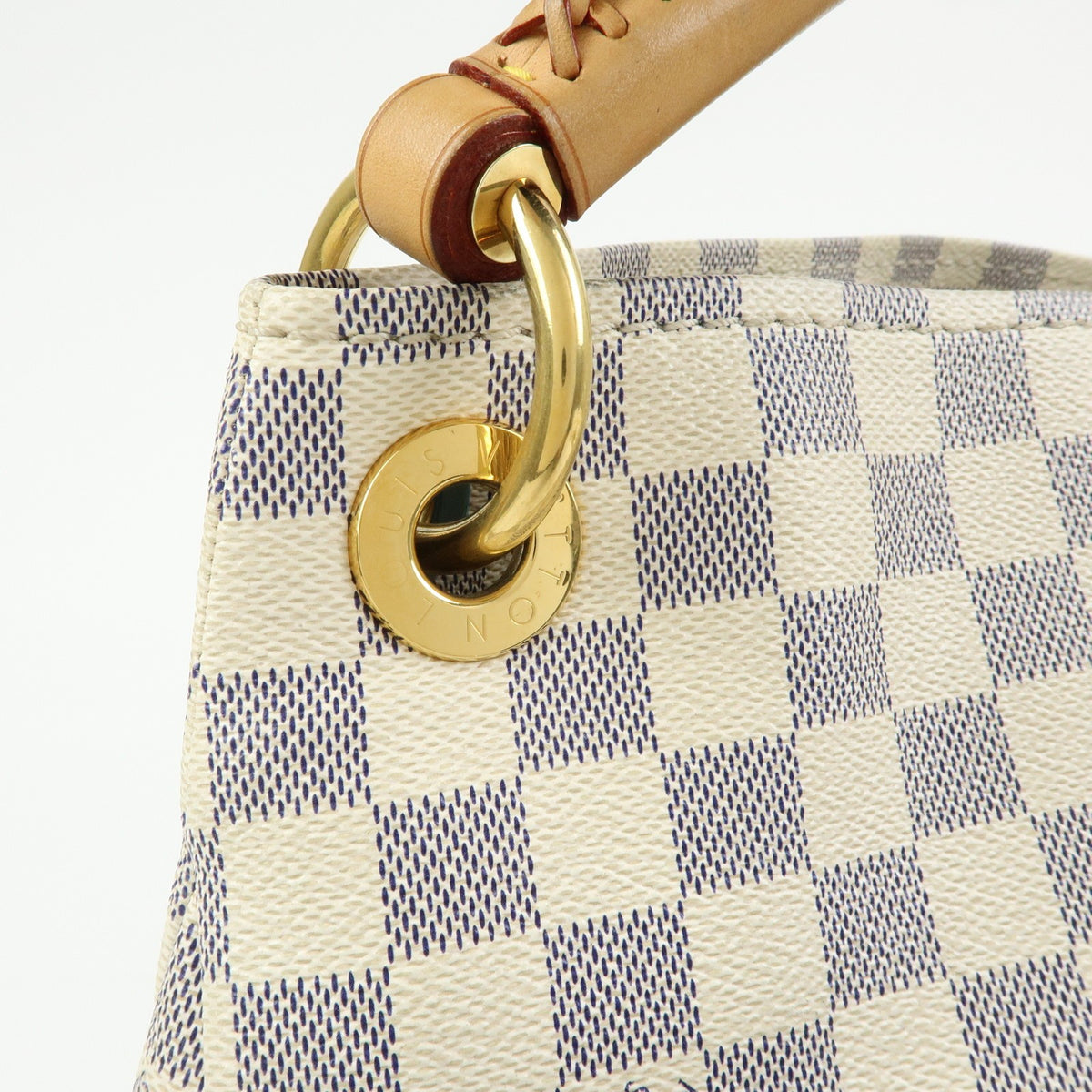 Louis Vuitton Artsy Damier, White, Canvas, Handbag