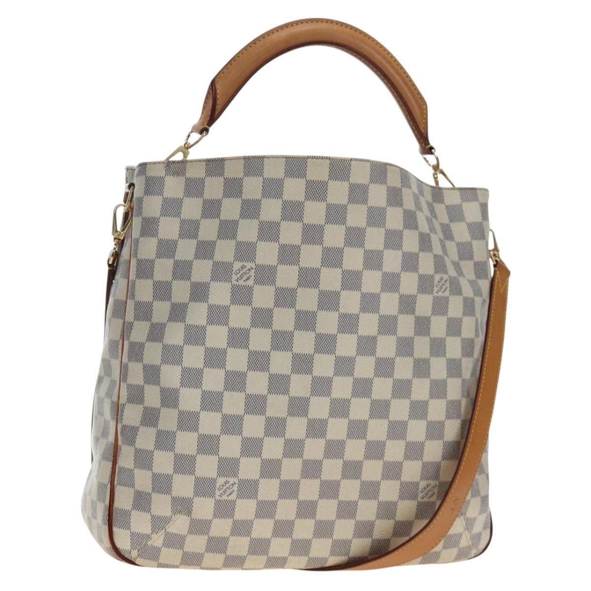 Louis Vuitton Soffi Damier Ebene, White, Canvas, Handbag