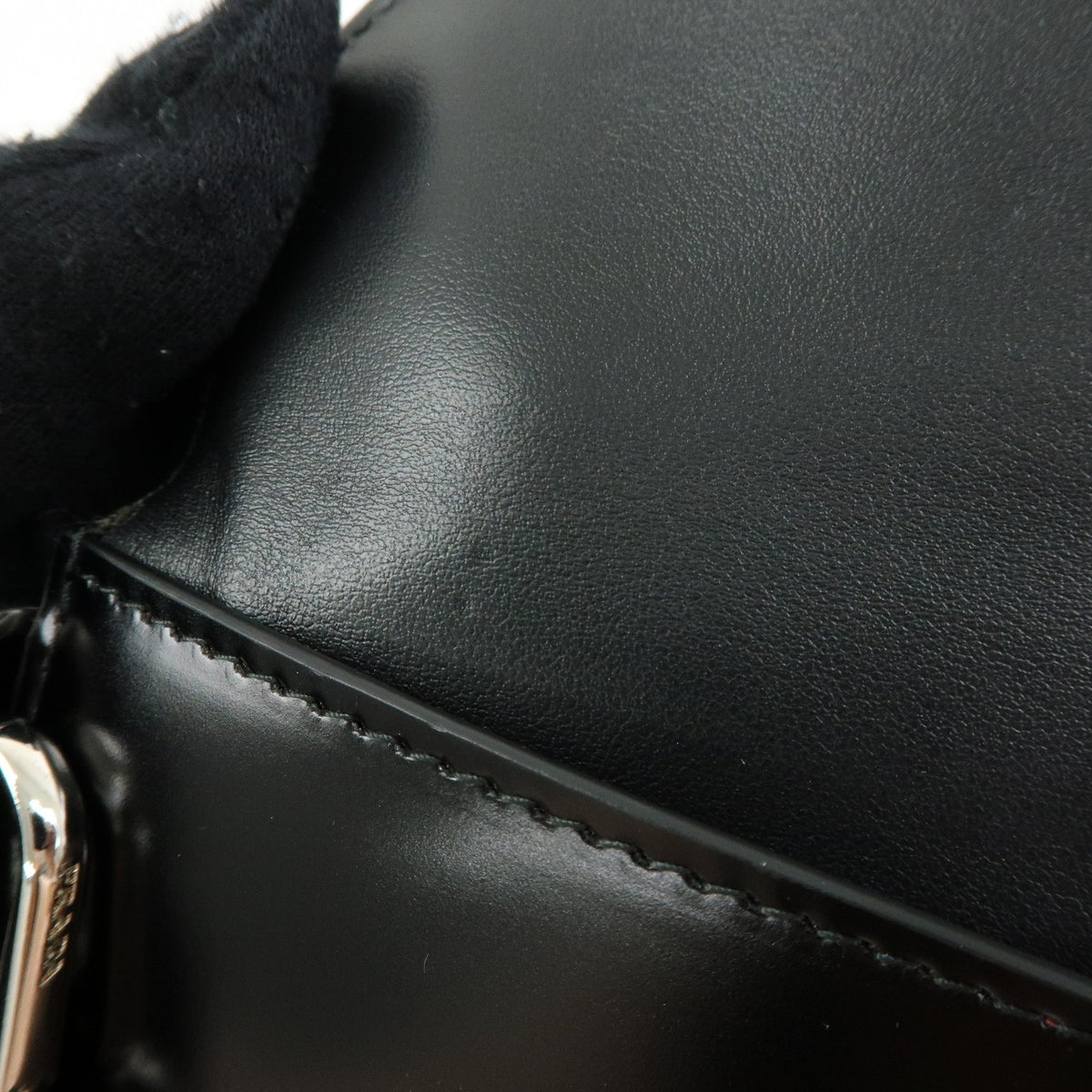 Prada Envelope Logo Clutch Spazzolato Leather, Black, Leather, Clutch