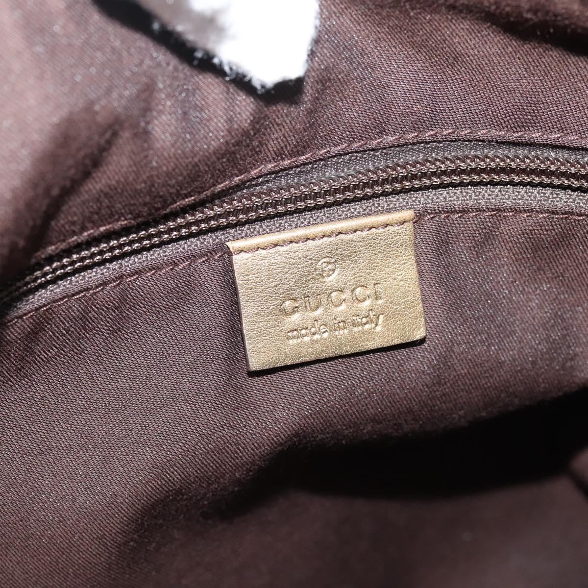 Gucci Zip Messenger GG Canvas with Perforated Leather, Beige, Canvas, Handbag