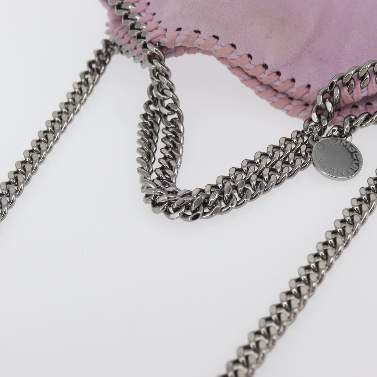 Stella McCartney Falabella Fold Over Shaggy Deer, Pink, Polyester, Crossbody Bag