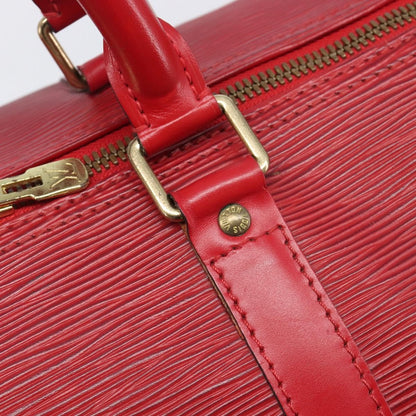Louis Vuitton Keepall Epi Leather, Red, Leather, Travel Bag
