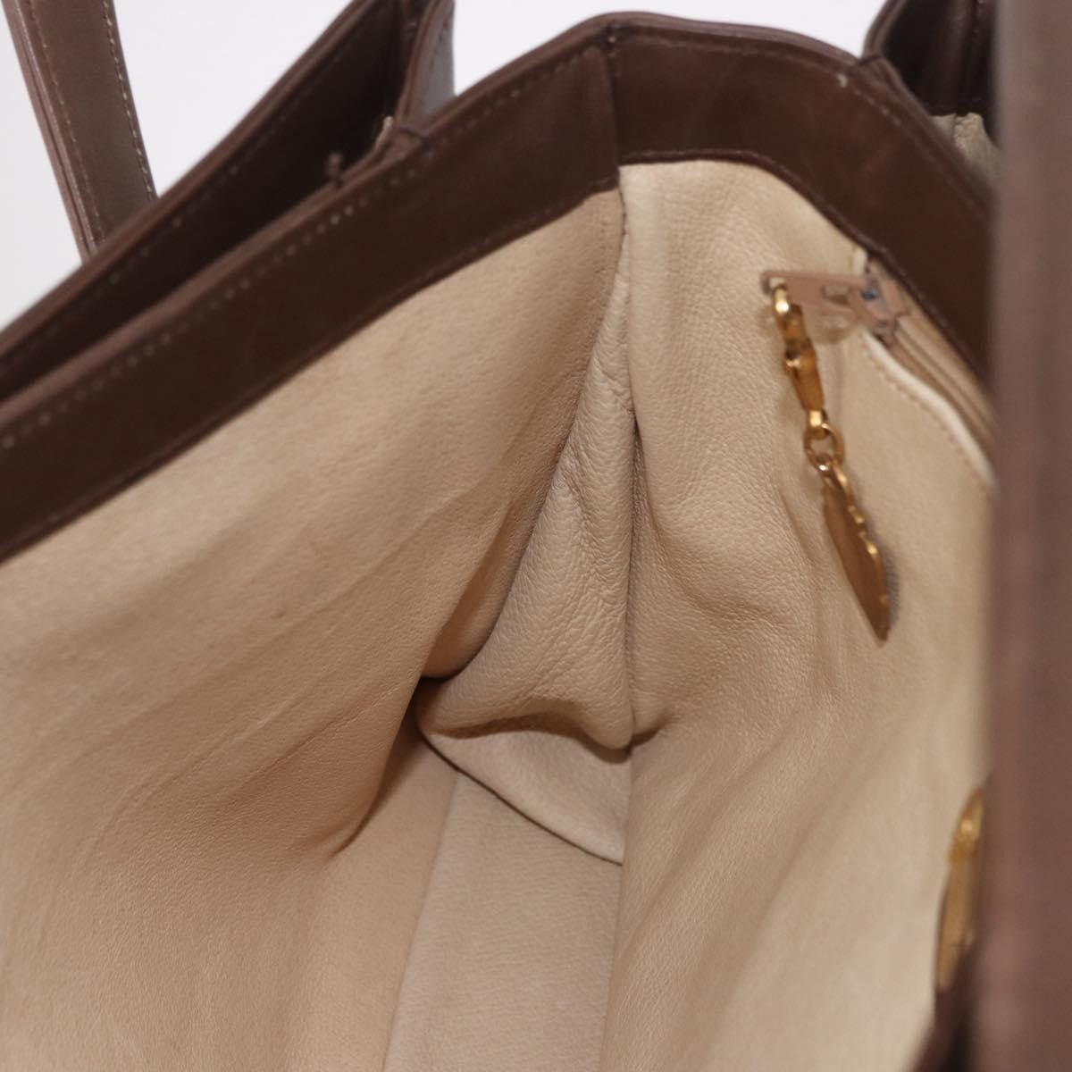 Gucci Vintage Leather, Brown, Leather, Tote Bag