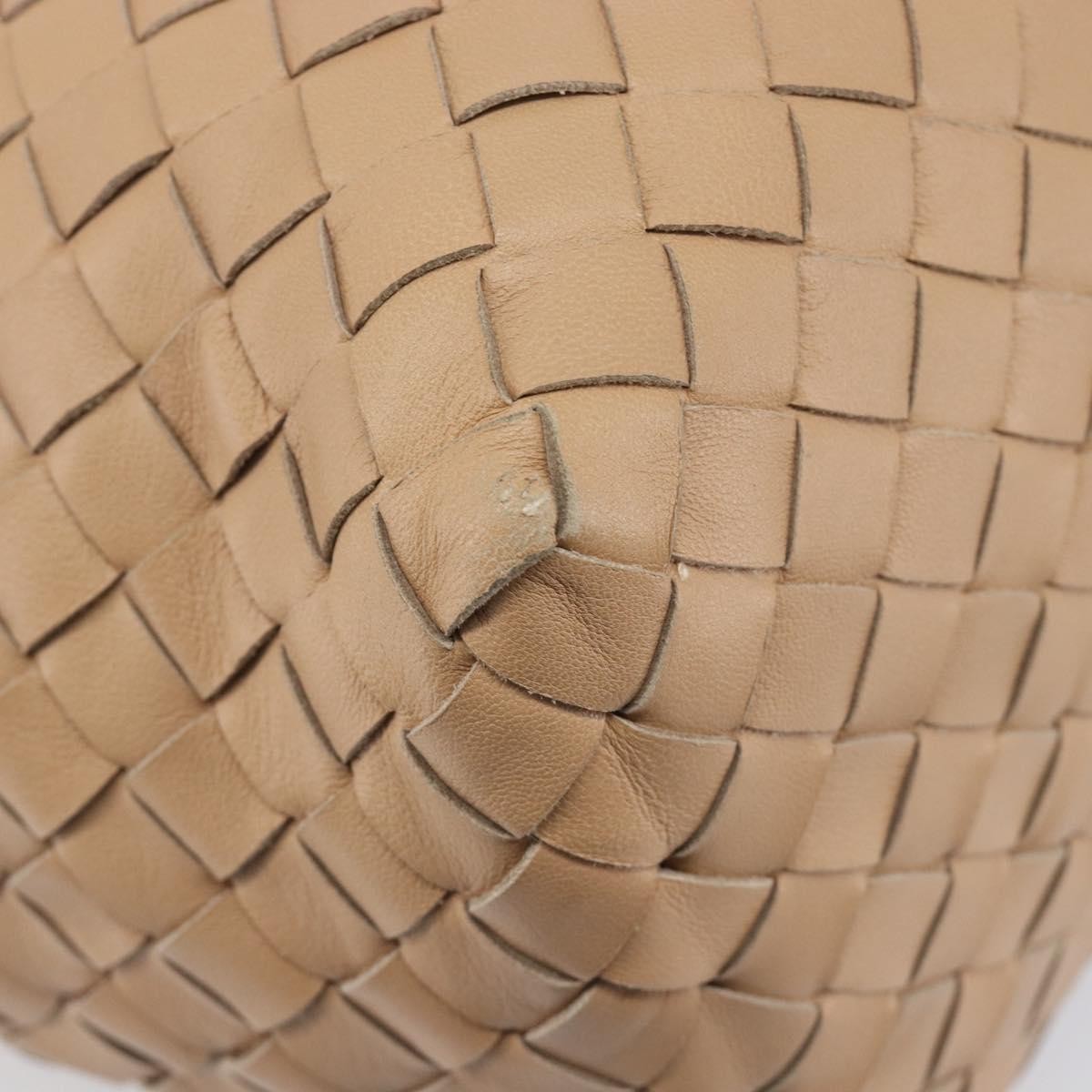 Bottega Veneta Garda Intrecciato Nappa, Beige, Leather, Handbag