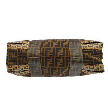 Fendi B Mix Zucca Mixed Media, Brown, Canvas, Tote Bag