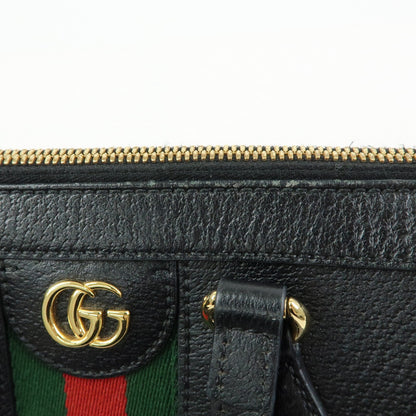 Gucci Ophidia Top Handle Leather, Black, Leather, Tote Bag