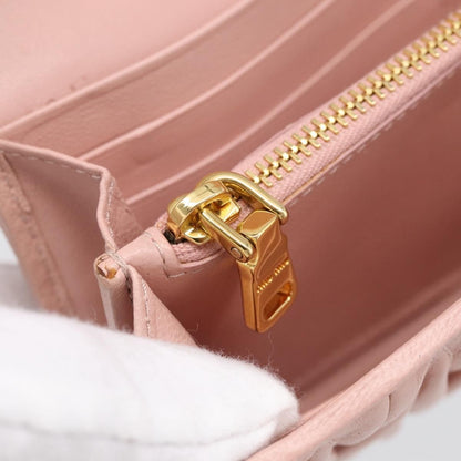 Miu Miu Matelasse Leather, Pink, Leather, Wallet