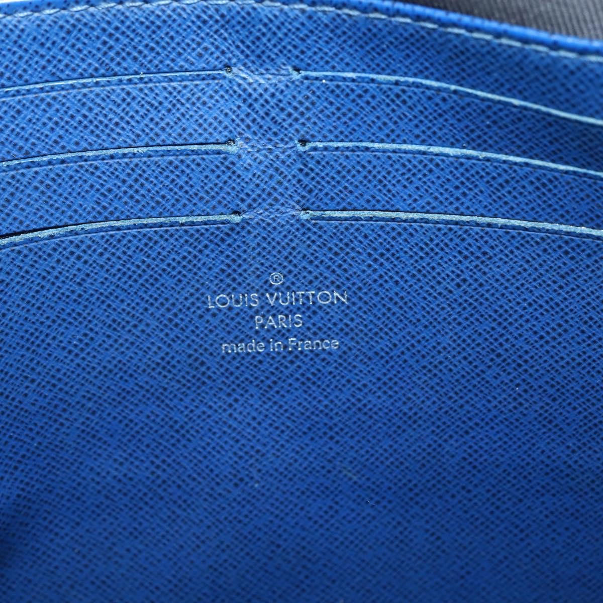 Louis Vuitton Pochette Voyage Taiga Leather, Blue, Leather, Clutch