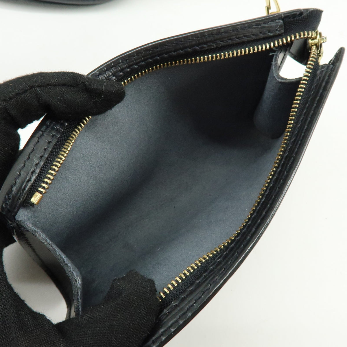 Louis Vuitton Petit Bucket Epi Leather, Black, Leather, Handbag