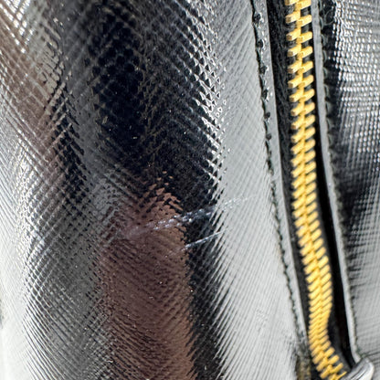 Prada Promenade Vernice Saffiano Leather, Black, Leather, Handbag