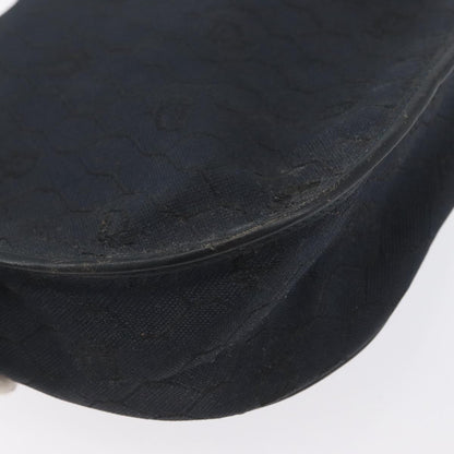 Christian Dior Vintage Honeycomb Flap Canvas and Leather, Black, Canvas, Shoulder Bag