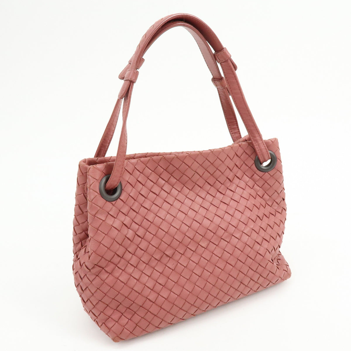 Bottega Veneta Bella Intrecciato Nappa, Pink, Leather, Tote Bag