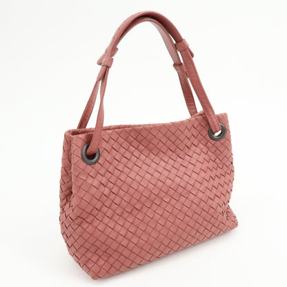 Bottega Veneta Bella Intrecciato Nappa, Pink, Leather, Tote Bag