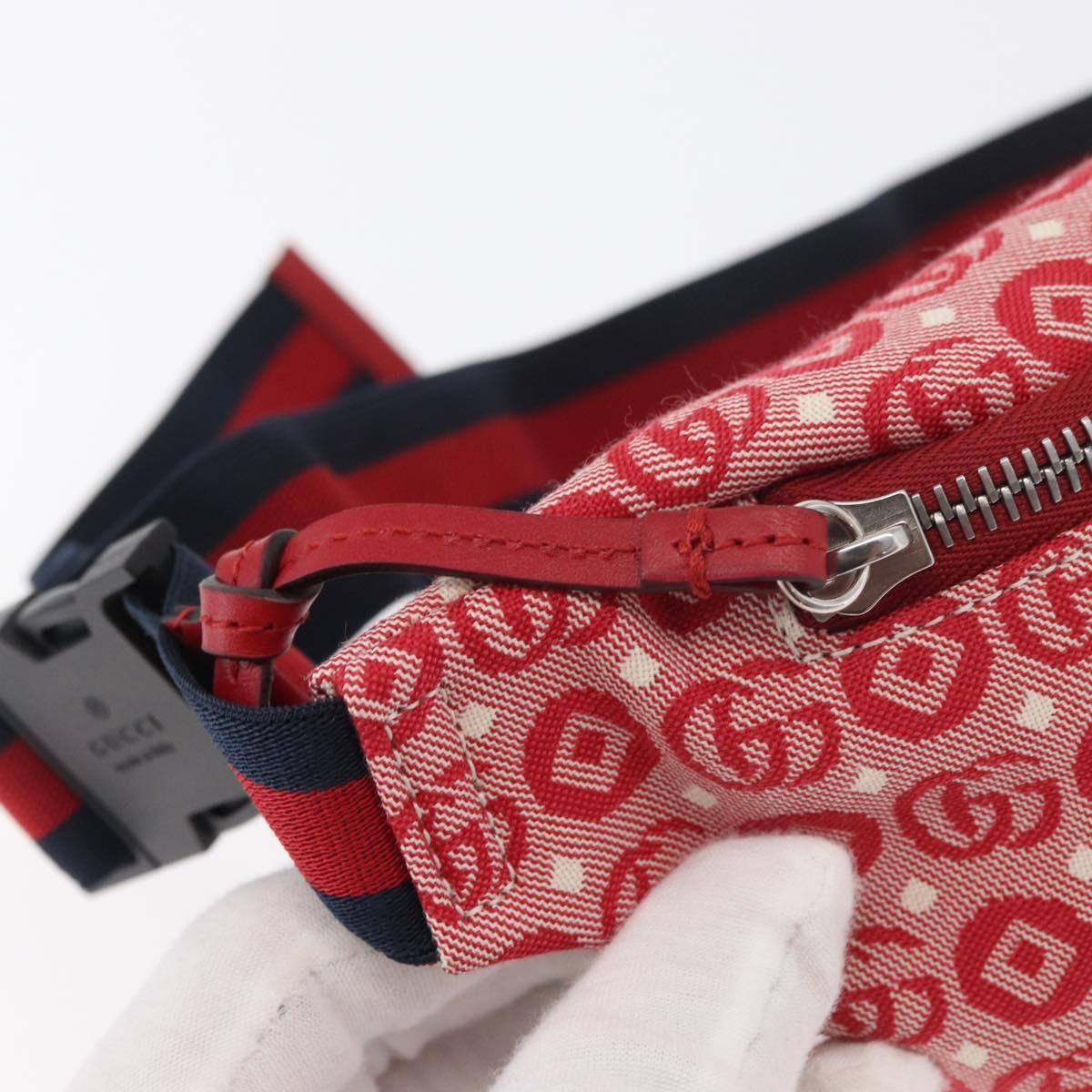 Gucci Children's Belt Printed Coated Canvas, Red, Canvas, Handbag