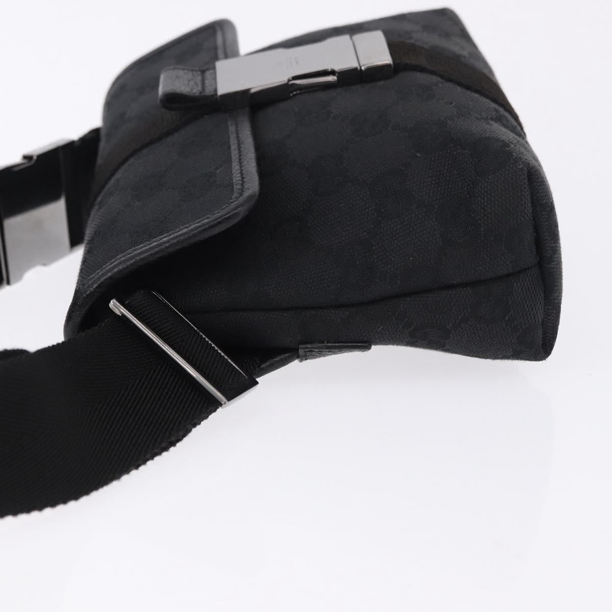 Gucci Buckle Waist GG Canvas and leather, Black, Canvas, Clutch