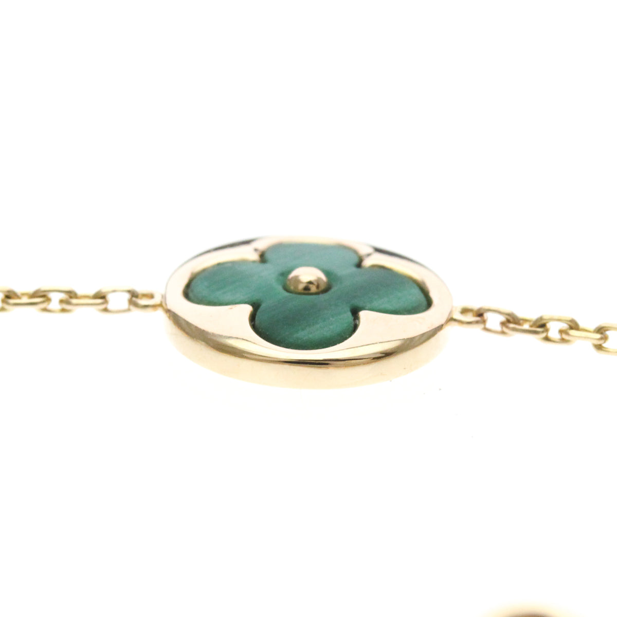 Louis Vuitton Color Blossom BB 18K Rose Gold with Malachite and Diamond, Gold, Rose Gold, Bracelet