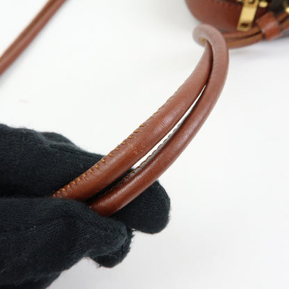 Saint Laurent Le Monogramme Coeur Monogram All Over Coated Canvas and Leather, Brown, Canvas, Handbag
