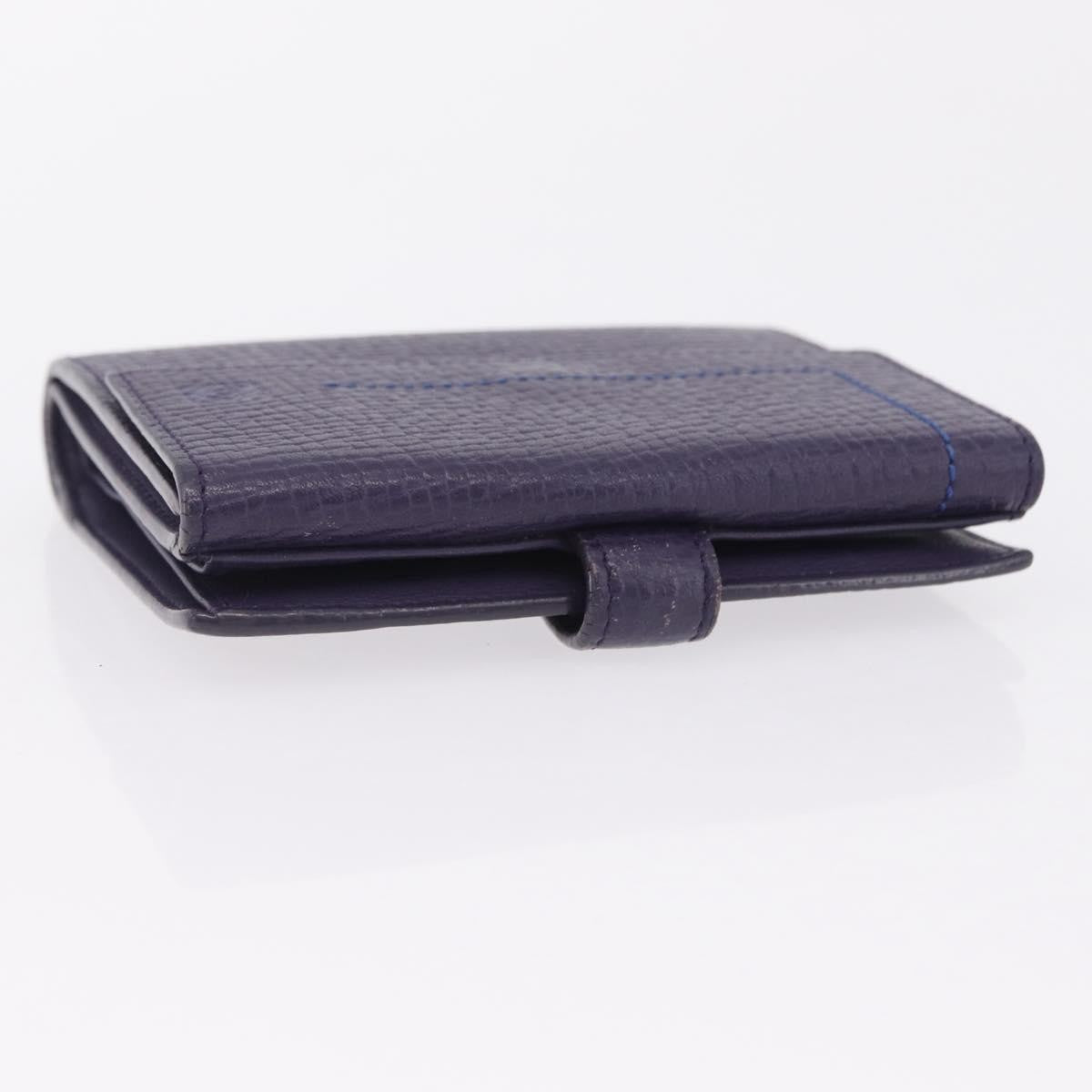 Loewe Anagram Trifold Flap Leather, Purple, Leather, Wallet