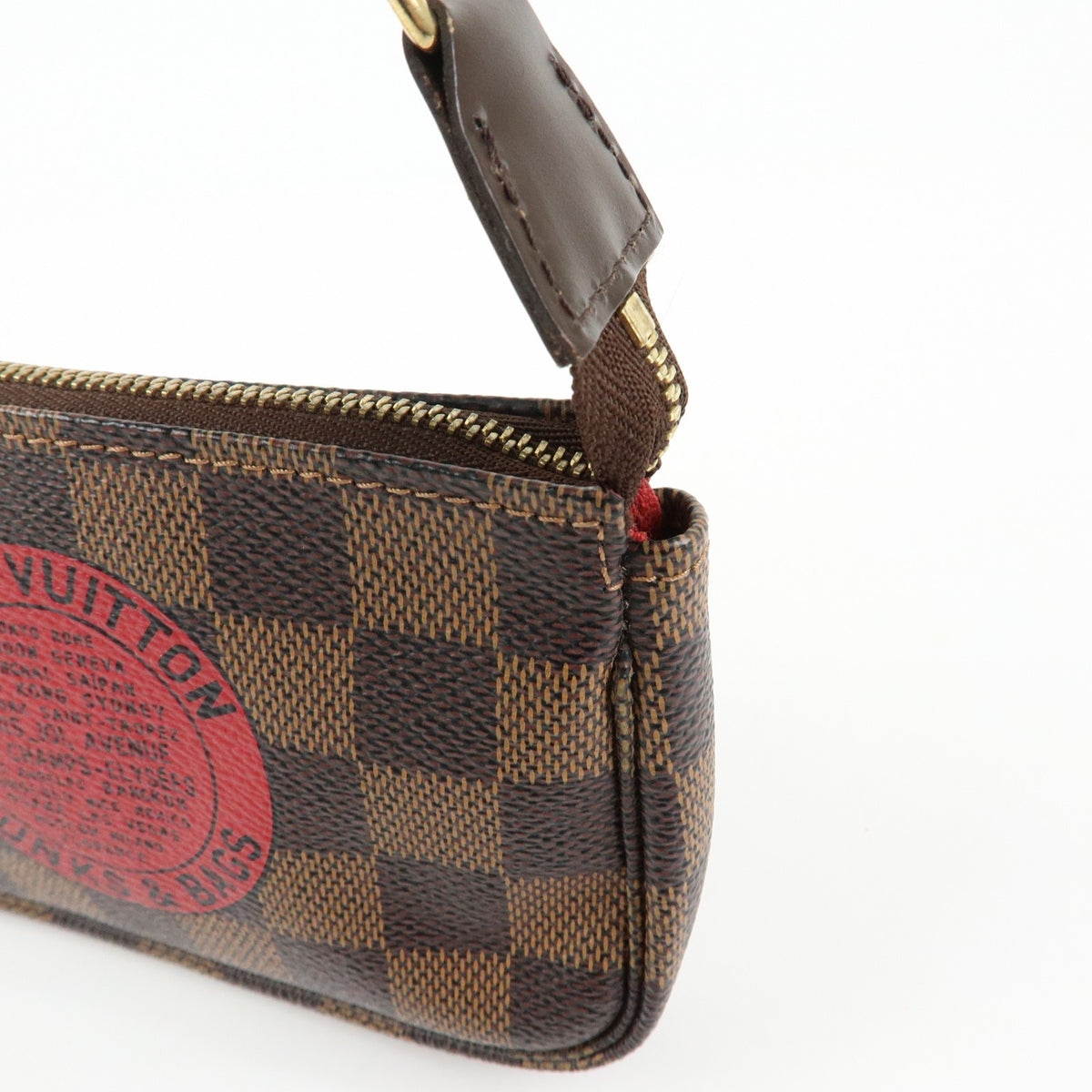 Louis Vuitton Pochette Accessoires Limited Edition Damier, Brown, Canvas, Clutch