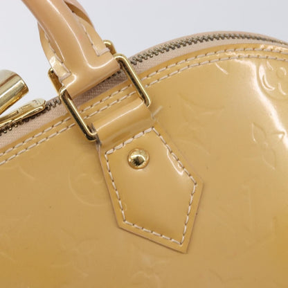 Louis Vuitton Alma Monogram Vernis, Beige, Patent Leather, Handbag