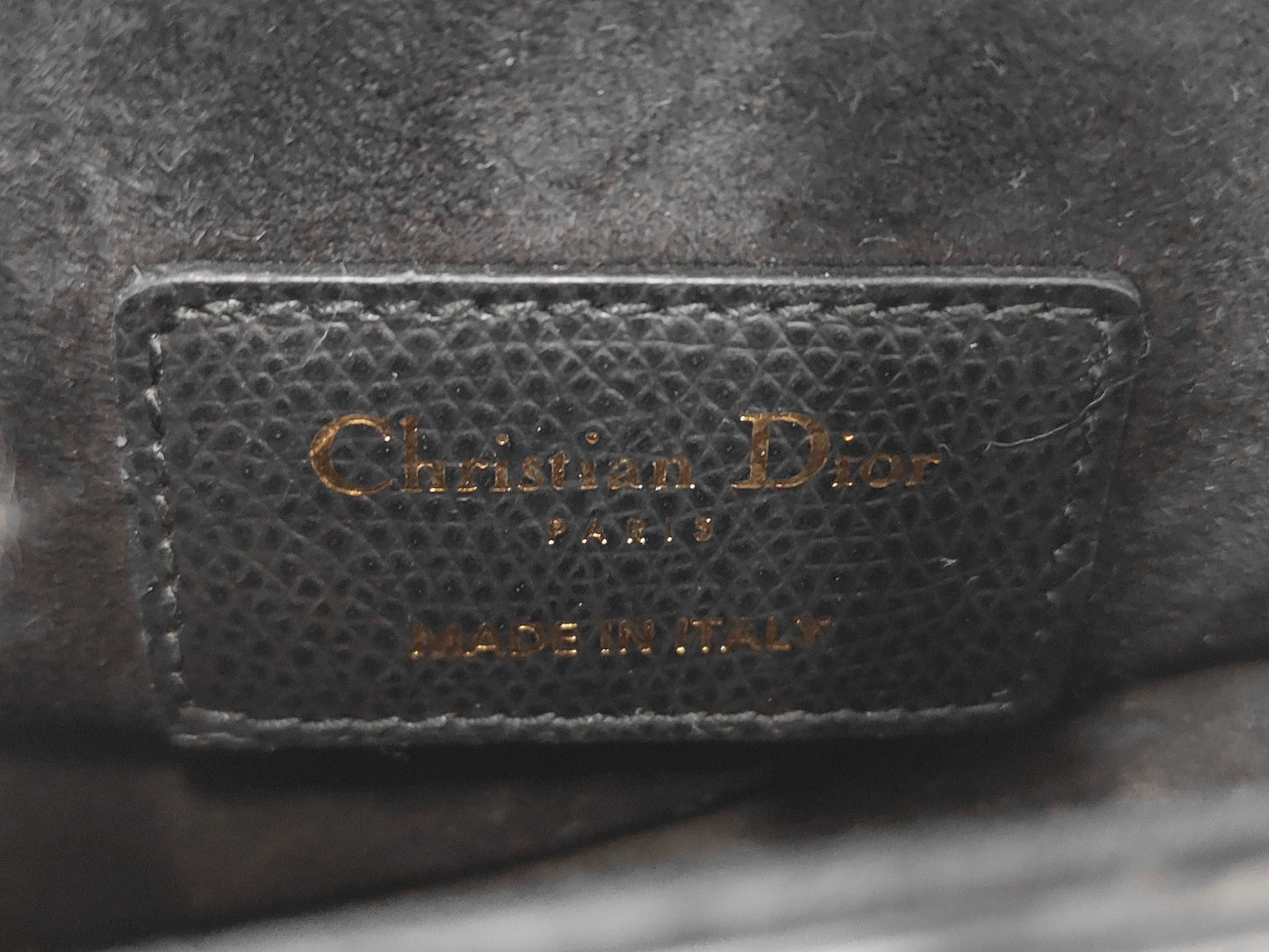Christian Dior Dior Saddle Leather, Black, Leather, Handbag