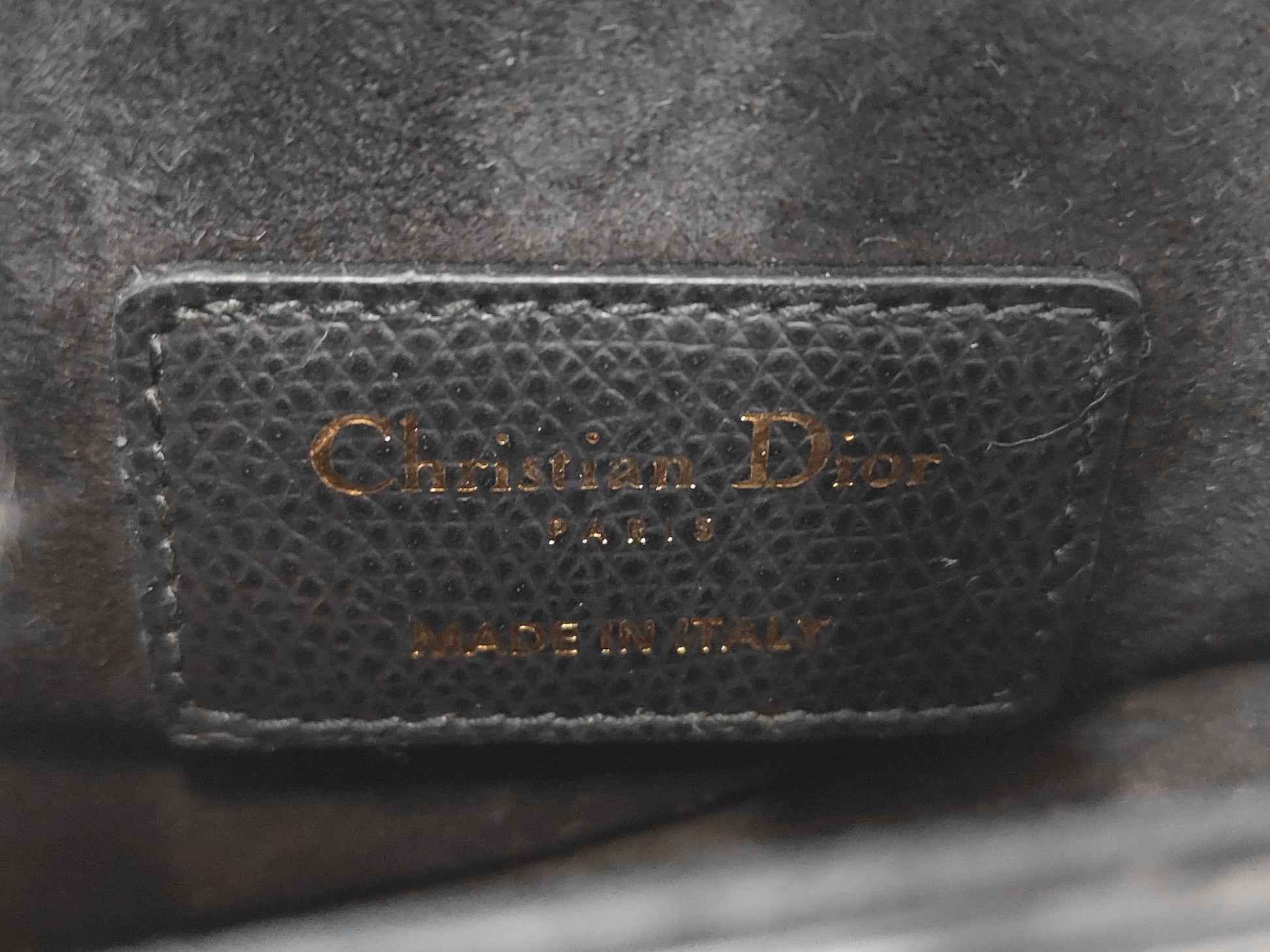 Christian Dior Dior Saddle Leather, Black, Leather, Handbag