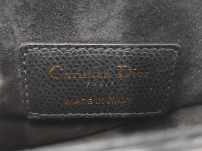 Christian Dior Dior Saddle Leather, Black, Leather, Handbag