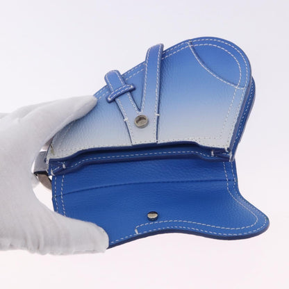 Christian Dior Saddle Wristlet Clutch Leather, Blue, Leather, Clutch