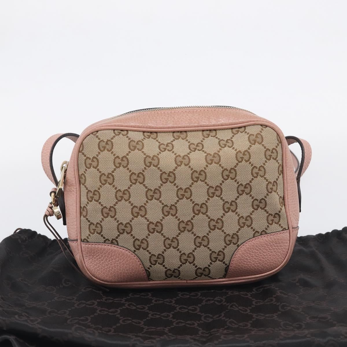 Gucci Bree Disco GG Canvas with Leather, Beige, Canvas, Crossbody Bag
