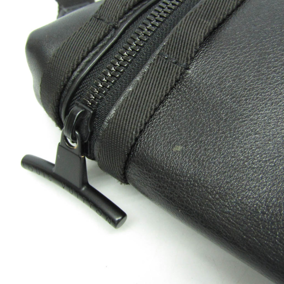 Louis Vuitton Messenger Dark Infinity Leather with Monogram Eclipse Glaze Canvas, Black, Leather, Shoulder Bag
