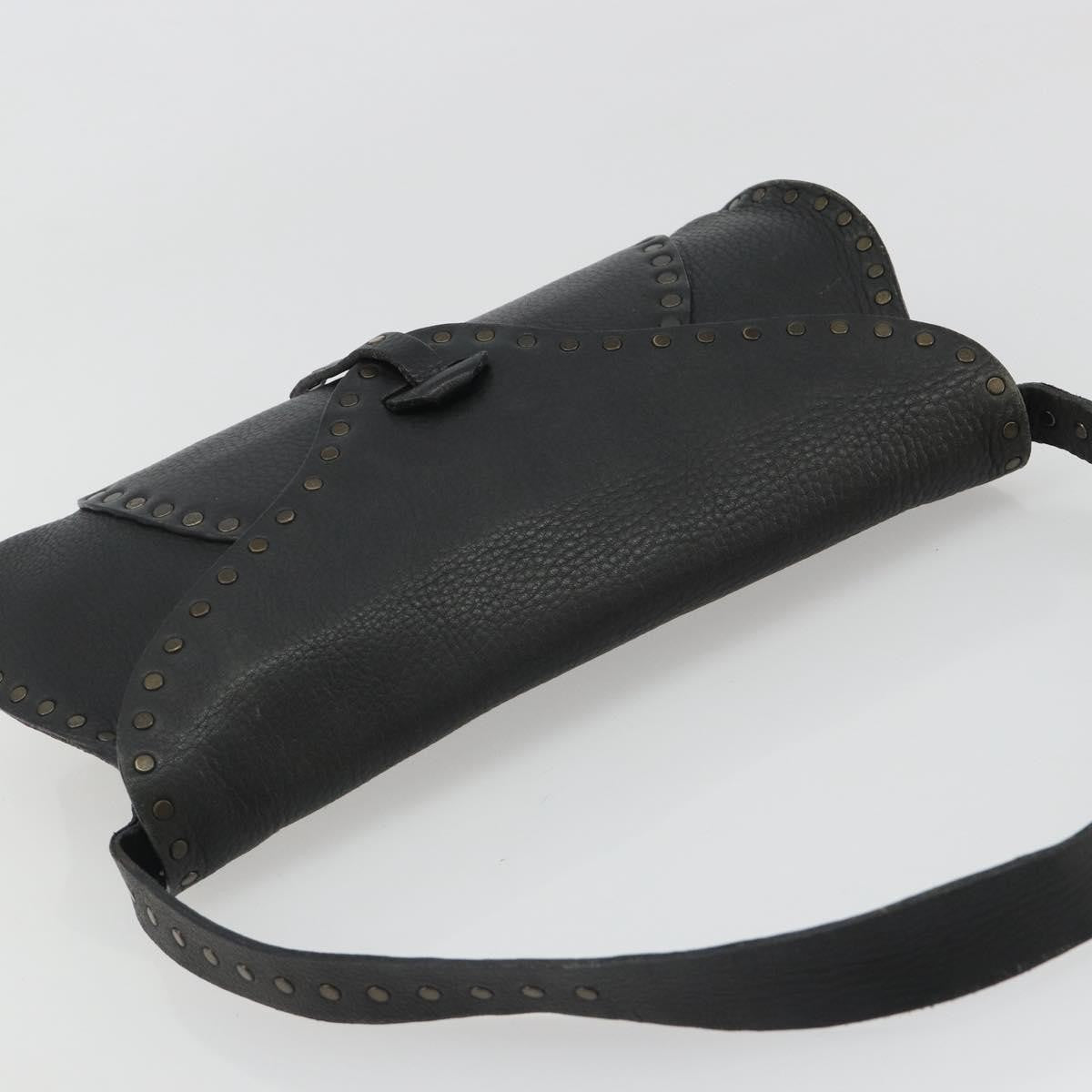 Gucci Shoulder Leather, Black, Leather, Shoulder Bag